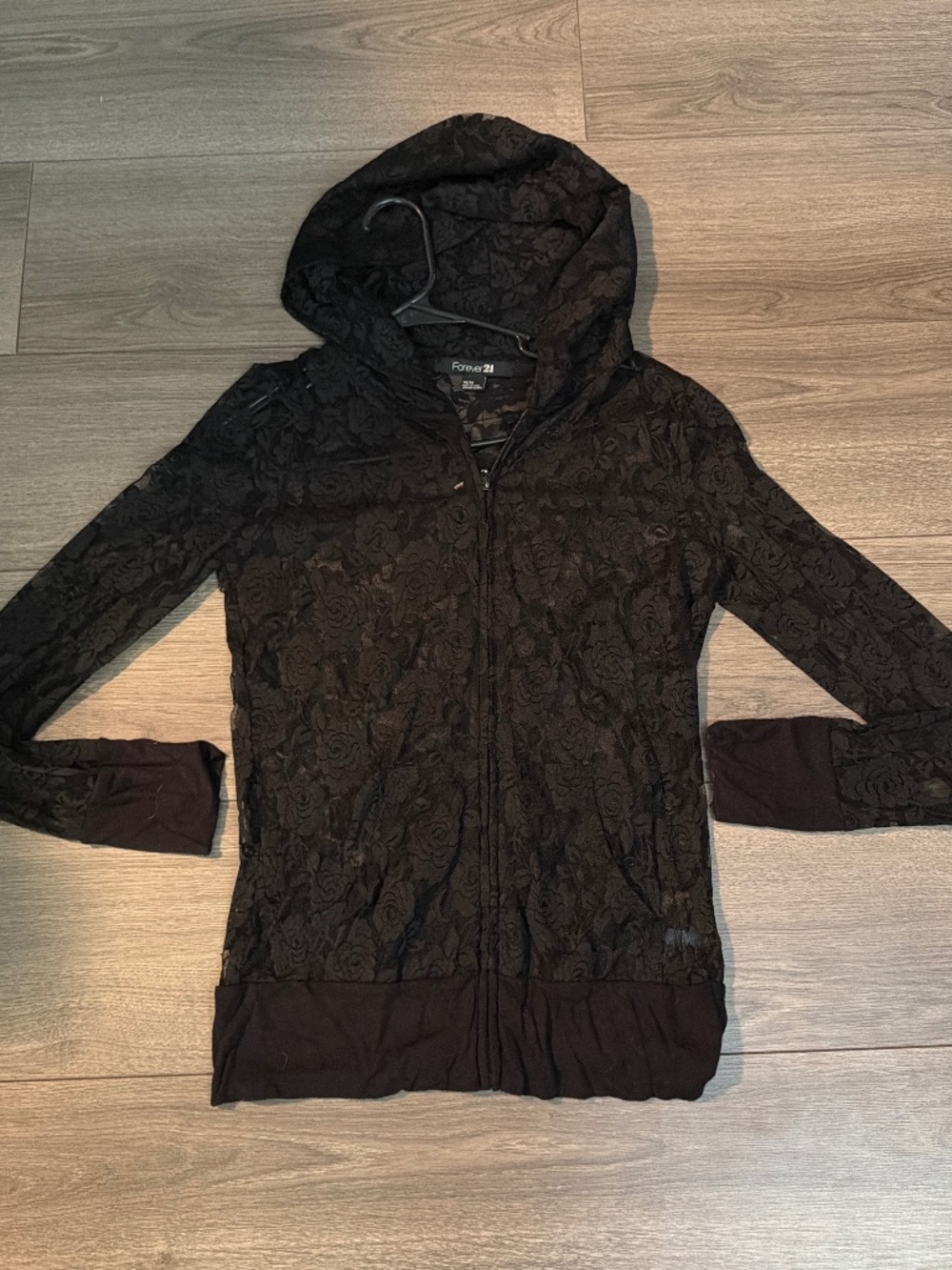 Forever 21 lace zip up hoody